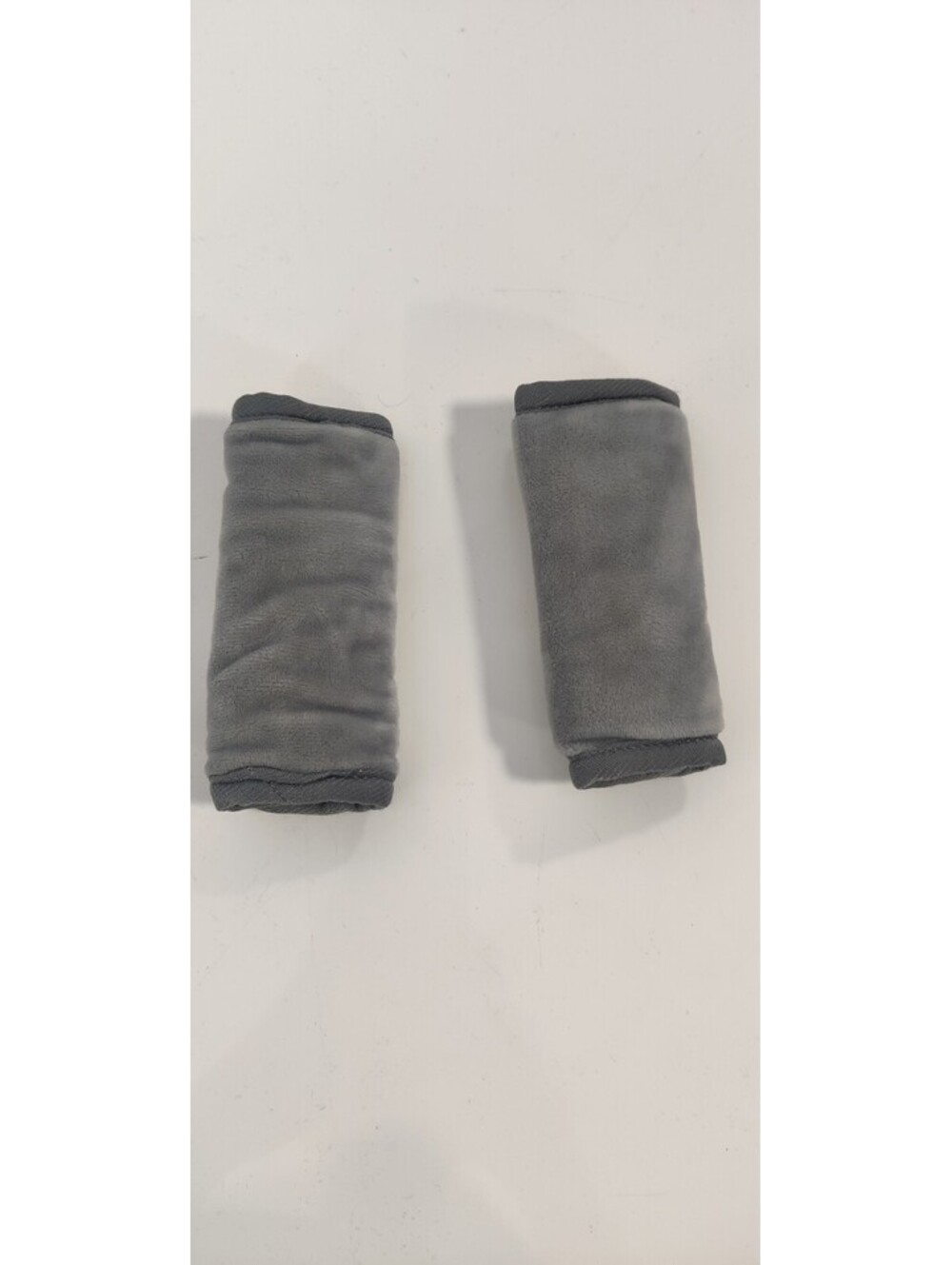 Universal Baby Soft Plush Grey Car Seat Stroller Harness Strap Covers Pair Set